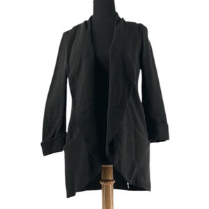 Aritzia Wilfred Black Chevalier Crepe Long Sleeve Pocket Blazer Jacket Size 0
